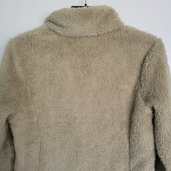 Patagonia Worn Wear Pullover Medium Tan Fleece Women’s 1/4 Zip Sherpa Jacket - Picture 10 of 11